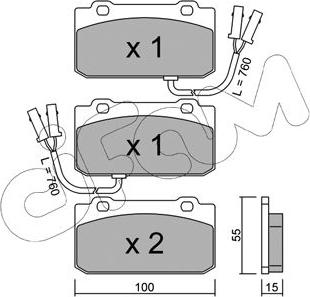 Cifam 822-040-1 - Комплект спирачно феродо, дискови спирачки vvparts.bg