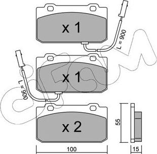 Cifam 822-040-2 - Комплект спирачно феродо, дискови спирачки vvparts.bg