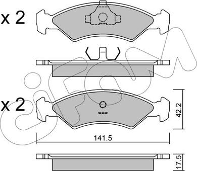 Cifam 822-043-0 - Комплект спирачно феродо, дискови спирачки vvparts.bg