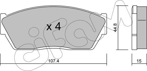 Cifam 822-054-0 - Комплект спирачно феродо, дискови спирачки vvparts.bg