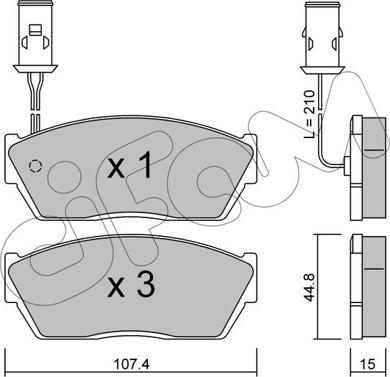 Cifam 822-054-1 - Комплект спирачно феродо, дискови спирачки vvparts.bg