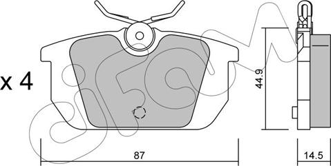 Cifam 822-064-0 - Комплект спирачно феродо, дискови спирачки vvparts.bg