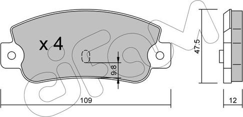 Cifam 822-063-0 - Комплект спирачно феродо, дискови спирачки vvparts.bg