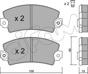 Cifam 822-005-0 - Комплект спирачно феродо, дискови спирачки vvparts.bg