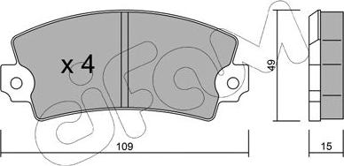 Cifam 822-005-2 - Комплект спирачно феродо, дискови спирачки vvparts.bg