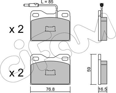 Cifam 822-015-5 - Комплект спирачно феродо, дискови спирачки vvparts.bg