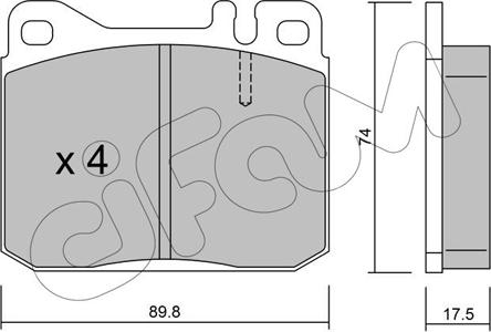 Cifam 822-011-1 - Комплект спирачно феродо, дискови спирачки vvparts.bg