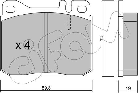 Cifam 822-011-2 - Комплект спирачно феродо, дискови спирачки vvparts.bg