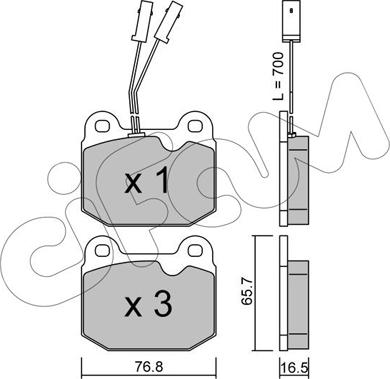 Cifam 822-013-0 - Комплект спирачно феродо, дискови спирачки vvparts.bg