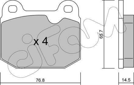 Cifam 822-013-3 - Комплект спирачно феродо, дискови спирачки vvparts.bg