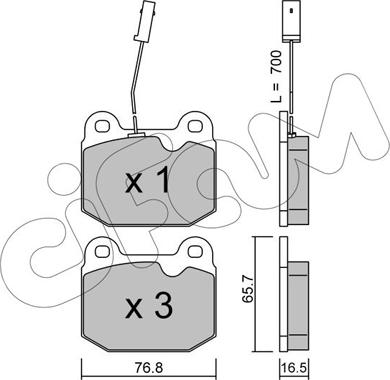 Cifam 822-013-2 - Комплект спирачно феродо, дискови спирачки vvparts.bg