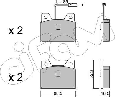 Cifam 822-084-0 - Комплект спирачно феродо, дискови спирачки vvparts.bg