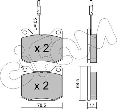 Cifam 822-080-0 - Комплект спирачно феродо, дискови спирачки vvparts.bg