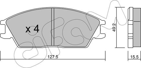 Cifam 822-081-0 - Комплект спирачно феродо, дискови спирачки vvparts.bg