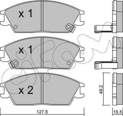 Cifam 822-081-1 - Комплект спирачно феродо, дискови спирачки vvparts.bg