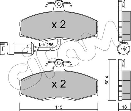 Cifam 822-039-1 - Комплект спирачно феродо, дискови спирачки vvparts.bg