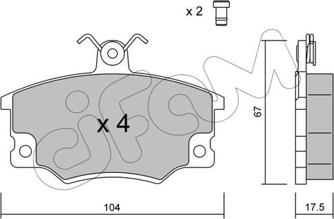 Cifam 822-030-1 - Комплект спирачно феродо, дискови спирачки vvparts.bg