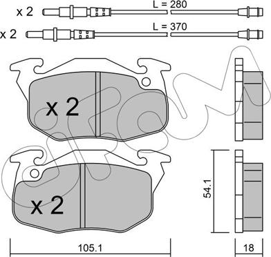 Cifam 822-037-1 - Комплект спирачно феродо, дискови спирачки vvparts.bg