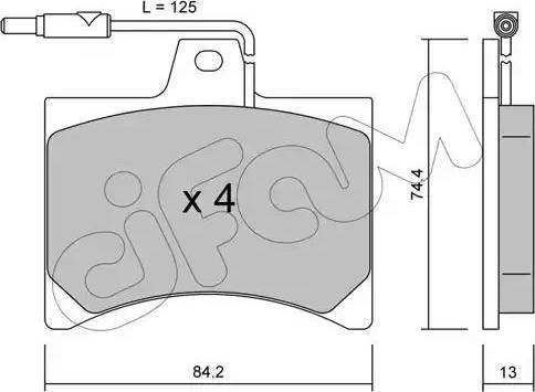 Cifam 822-025-0 - Комплект спирачно феродо, дискови спирачки vvparts.bg