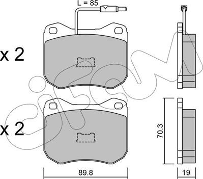 Cifam 822-021-0 - Комплект спирачно феродо, дискови спирачки vvparts.bg