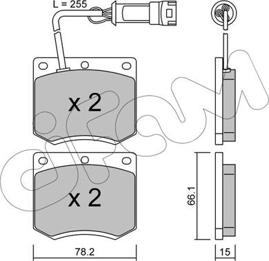 Cifam 822-023-1 - Комплект спирачно феродо, дискови спирачки vvparts.bg