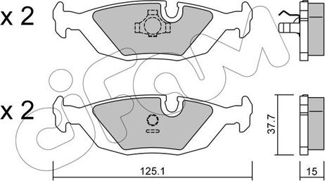 Cifam 822-070-0 - Комплект спирачно феродо, дискови спирачки vvparts.bg