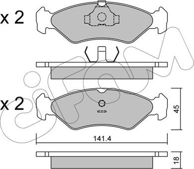 Cifam 822-073-0 - Комплект спирачно феродо, дискови спирачки vvparts.bg