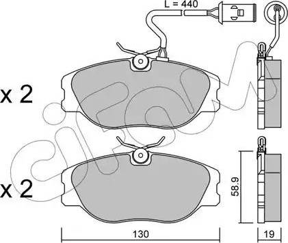 Cifam 822-072-0 - Комплект спирачно феродо, дискови спирачки vvparts.bg