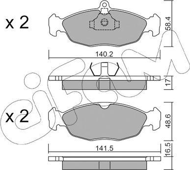 Cifam 822-077-0 - Комплект спирачно феродо, дискови спирачки vvparts.bg