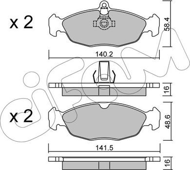 Cifam 822-077-1 - Комплект спирачно феродо, дискови спирачки vvparts.bg