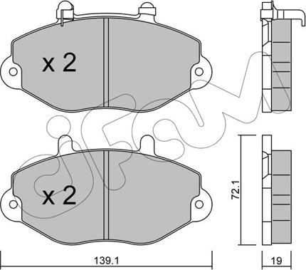 Cifam 822-195-1 - Комплект спирачно феродо, дискови спирачки vvparts.bg