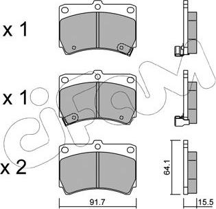 Cifam 822-196-0 - Комплект спирачно феродо, дискови спирачки vvparts.bg