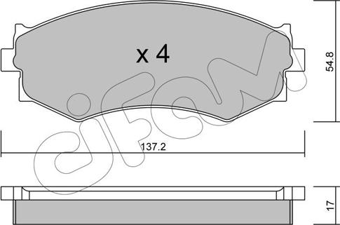 Cifam 822-190-0 - Комплект спирачно феродо, дискови спирачки vvparts.bg