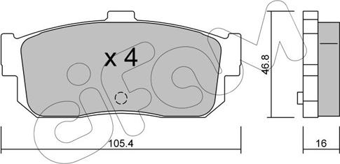 Cifam 822-193-0 - Комплект спирачно феродо, дискови спирачки vvparts.bg