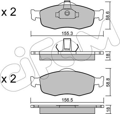 Cifam 822-146-0 - Комплект спирачно феродо, дискови спирачки vvparts.bg