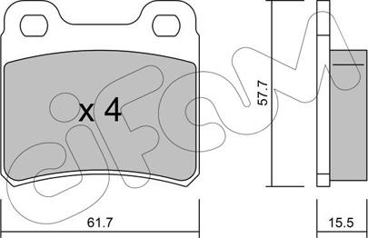 Cifam 822-141-0 - Комплект спирачно феродо, дискови спирачки vvparts.bg