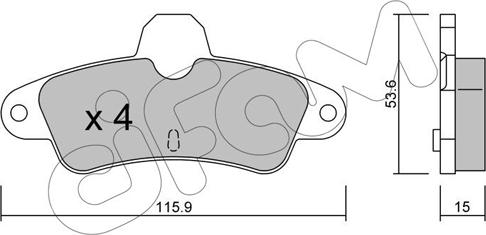 Cifam 822-143-0 - Комплект спирачно феродо, дискови спирачки vvparts.bg