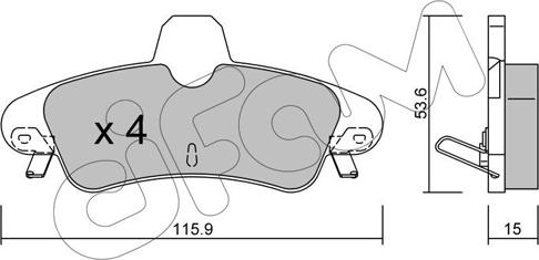 Cifam 822-143-1 - Комплект спирачно феродо, дискови спирачки vvparts.bg