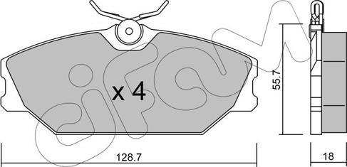 Cifam 822-142-2 - Комплект спирачно феродо, дискови спирачки vvparts.bg