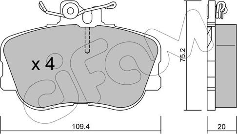 Cifam 822-158-0 - Комплект спирачно феродо, дискови спирачки vvparts.bg