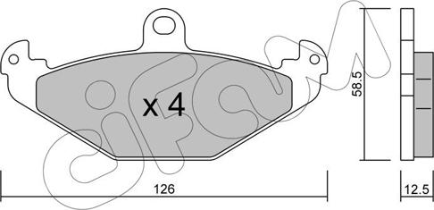 Cifam 822-165-1 - Комплект спирачно феродо, дискови спирачки vvparts.bg