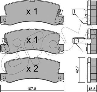 Cifam 822-161-0 - Комплект спирачно феродо, дискови спирачки vvparts.bg