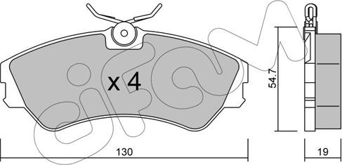 Cifam 822-162-0 - Комплект спирачно феродо, дискови спирачки vvparts.bg