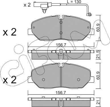 Cifam 822-1094-1 - Комплект спирачно феродо, дискови спирачки vvparts.bg