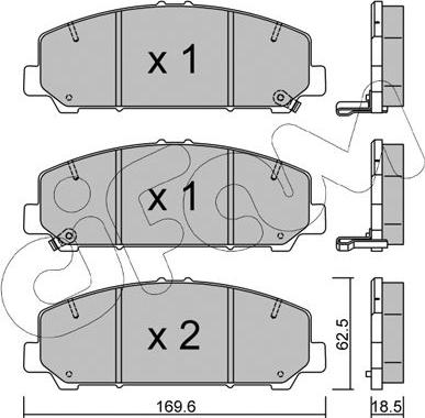 Cifam 822-1046-0 - Комплект спирачно феродо, дискови спирачки vvparts.bg