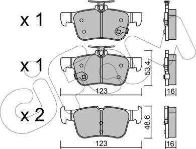 Cifam 822-1040-0 - Комплект спирачно феродо, дискови спирачки vvparts.bg