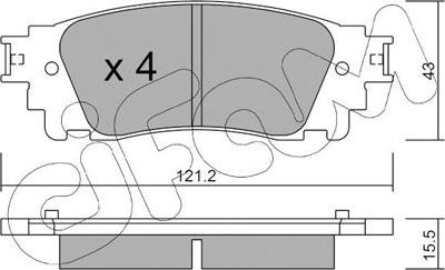 Cifam 822-1041-0 - Комплект спирачно феродо, дискови спирачки vvparts.bg