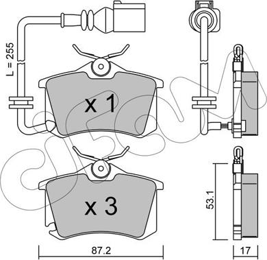 Cifam 822-100-4 - Комплект спирачно феродо, дискови спирачки vvparts.bg