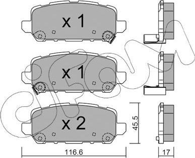 Cifam 822-1084-0 - Комплект спирачно феродо, дискови спирачки vvparts.bg