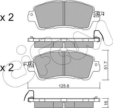 Cifam 822-1085-0 - Комплект спирачно феродо, дискови спирачки vvparts.bg